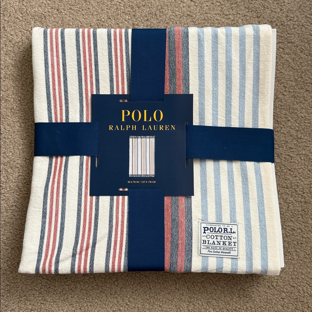 Polo Ralph Lauren Striped Cotton Blanket